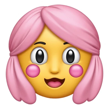 Crie um emoji de fone de ouvido branco com 2 lacinhos rosas claros sticker