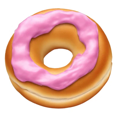 bagel with pink spread sticker