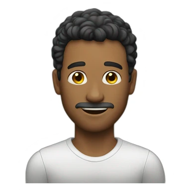 A man with a finger on his jawline  sticker