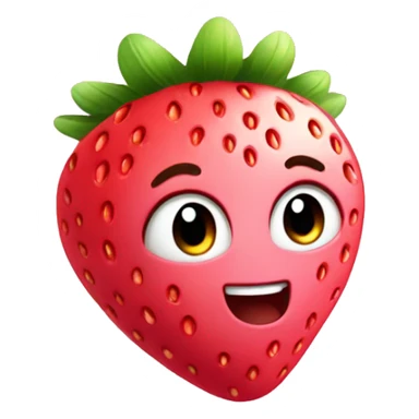 Pink cute strawberry sticker
