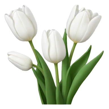 White tulips  sticker