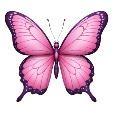Pink butterfly sticker
