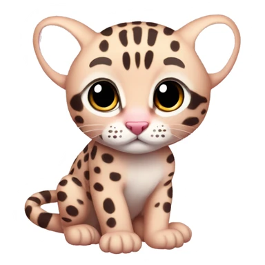 Baby pink ocelot sticker