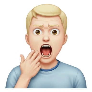 Guy choking himself screaming sticker