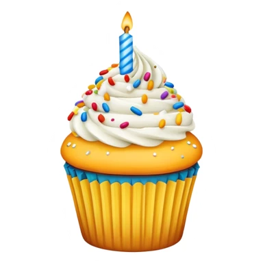 Birthday cupcake sticker