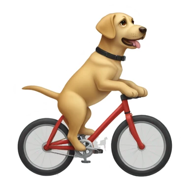 Labrador riding a bike sticker