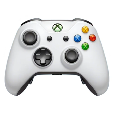 Clash of Clans aesthetic: Cinematic Playful Xbox Controller (Original Duke) Portrait Emoji, rendered in a 3D vector-style similar to standard emojis with minimal shading and bold, simplified shapes. A compact, distinct form with signature details, softly glowing with a modern gaming energy charm. Simplified yet unmistakably iconic, highly detailed and consistent, glowing with a soft radiance and high shine. Stylized with a touch of next-gen innovation and a soft glowing outline, capturing the essence of a beloved gaming relic with a friendly, playful manner! sticker