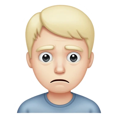 Sad face barfing  sticker