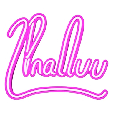 glowing pink neon sign that says "Malibu" in cursive  sticker