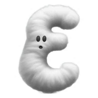 fluffy question mark sticker