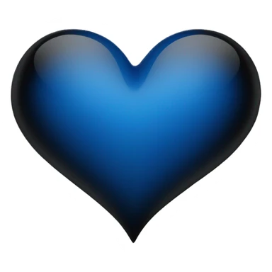 heart-deep-blue-and-black-color sticker
