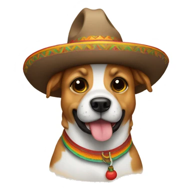 Dog mexican With hat  sticker