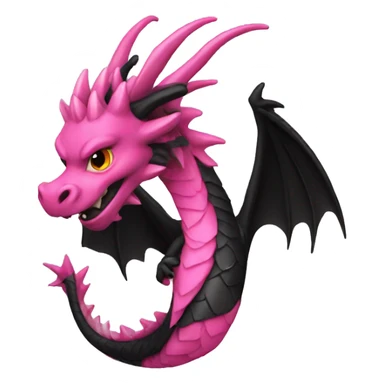pink and black fire dragon sticker