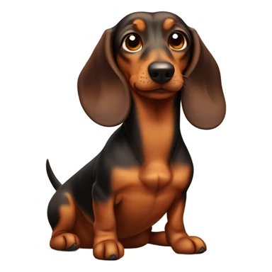 Judgy daschund squinting sticker
