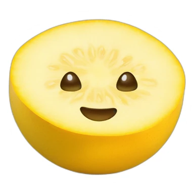 Yellow cantaloupe sticker