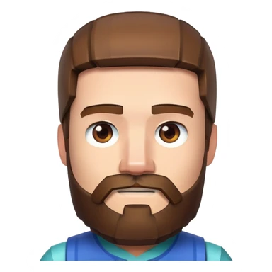 Steve from Minecraft movie with beard sticker