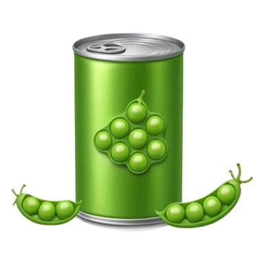 green peas can sticker