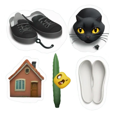 Two ear plugs, a now dead bug A black cat mid sneeze, an old picture of me Snake plant, slippers, and house keys The couch I slept on most of 2019 sticker