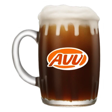 Rootbeer mug that says A&W on it sticker