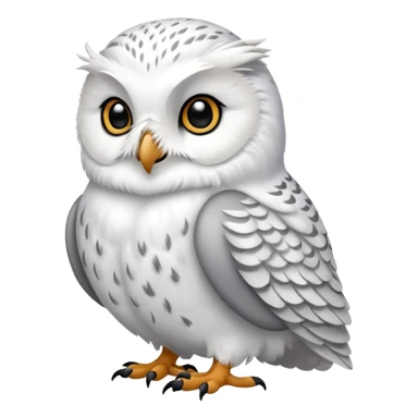 White Snowy Arctic Collared Lemming-Snowy-Owl-hybrid, full body sticker