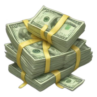 pile of cash sticker