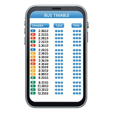 bus Timetable sticker