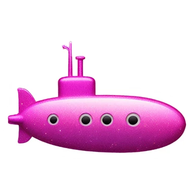 Pink ombre submarine with glitter sticker