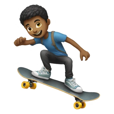 A men doing skateboard with a snakers sticker