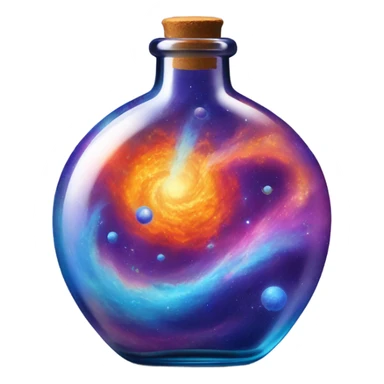 galaxy nuclear explosion study to in glass bottle sticker