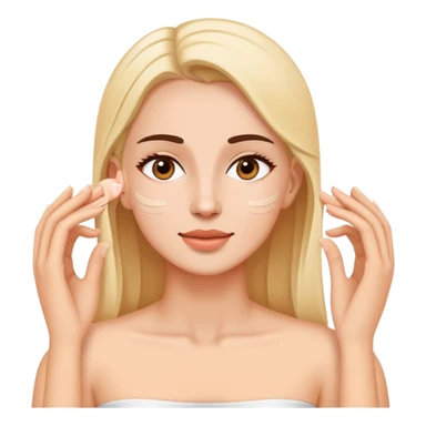 woman face massage sticker