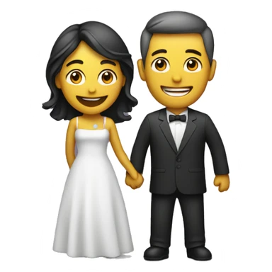 the woman and man celebrate the party sticker