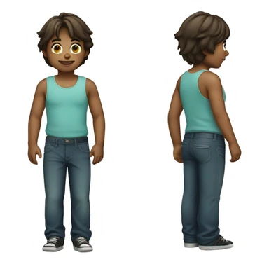 Boy with inflated belly sticker