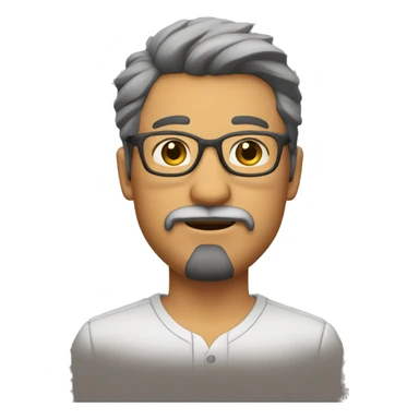 Tenned gaucho with glasses and goatee and mustache sticker