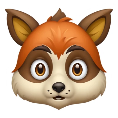 woodland spirit skeptical look with one brow raised sticker