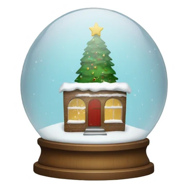 Christmas snowglobe sticker