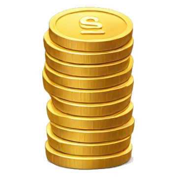stack of coins sticker