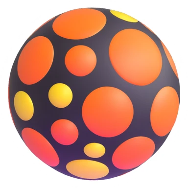colorful bouncy ball sticker
