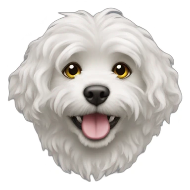 White cavapoo as Orc from World of Warcraft  sticker