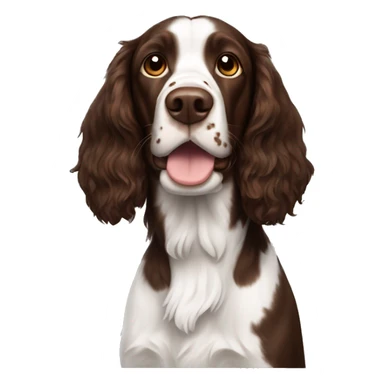 Brown tri color springer sticker