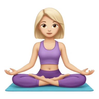A cozy girl doing yoga sticker
