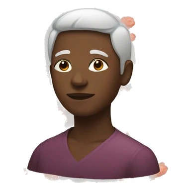 black person wit flowers  sticker