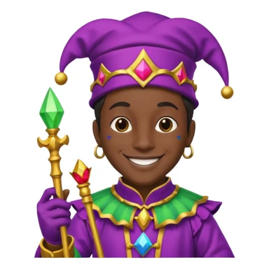 Black jester sticker