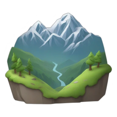 Funambule au dessus d'une montagne sticker