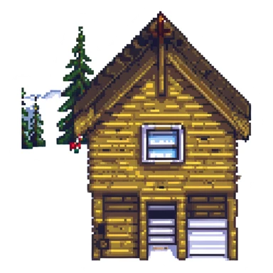 ski chalet  sticker