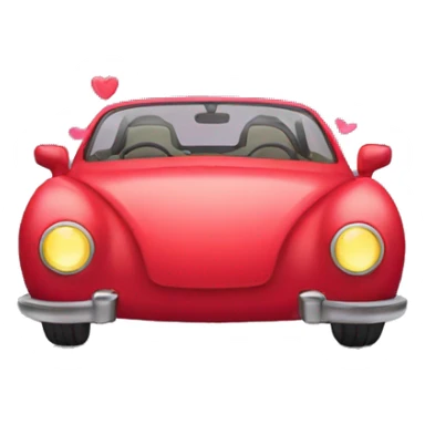 Coche con corazones sticker