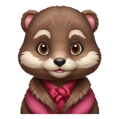 Cute coquette Otter sticker