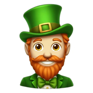 red head leprechan sticker