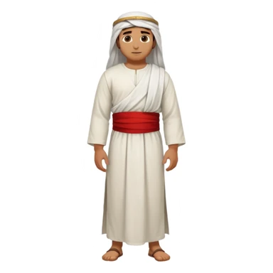 fullbody Middle Eastern man from Jerusalem, 1st century, tunic and sash sticker