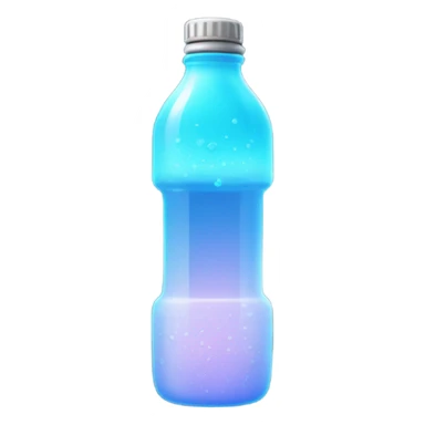 A glowing water bottle with droplets. sticker