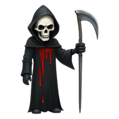 grim reaper timesheet blood sticker